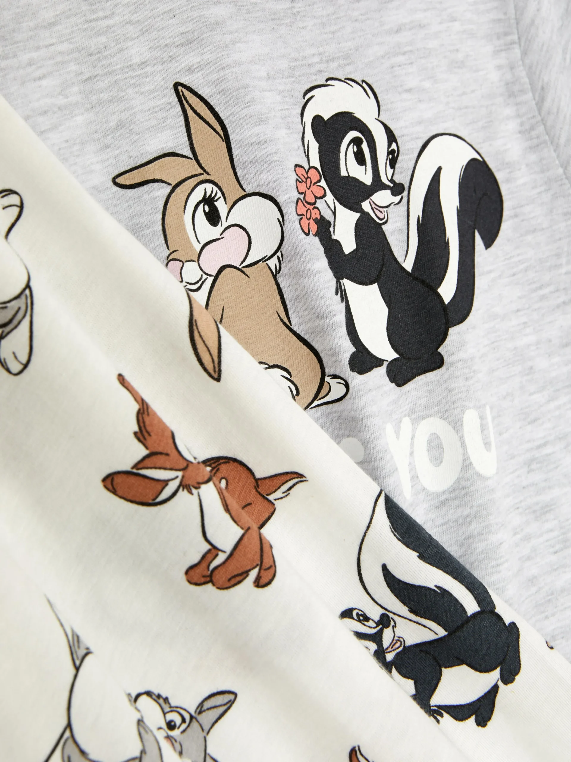 Primark Disney Characters T-Shirt Pajamas Gray Heather Discount