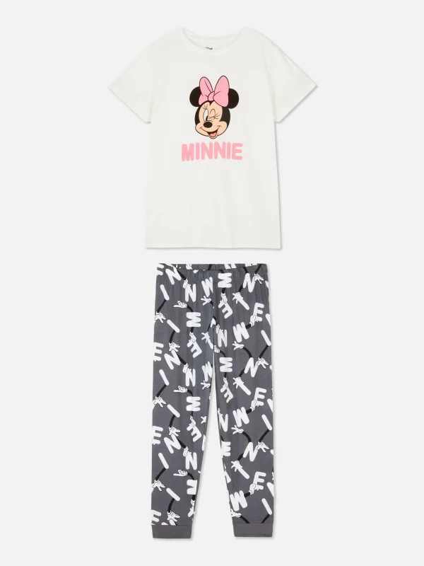 Primark Disney Graphic T-Shirt And Bottoms Pyjamas Charcoal Outlet