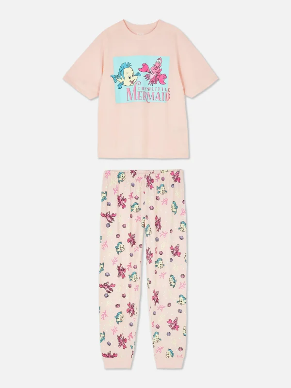 Primark Disney Graphic T-Shirt And Cuffed Pajama Pants Peach Shop