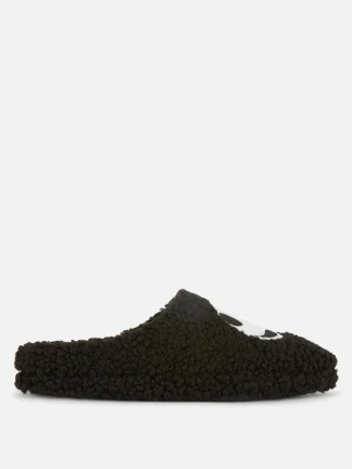 Primark Disney Tim Burton’s The Nightmare Before Christmas Bouclé Slippers Black Cheap