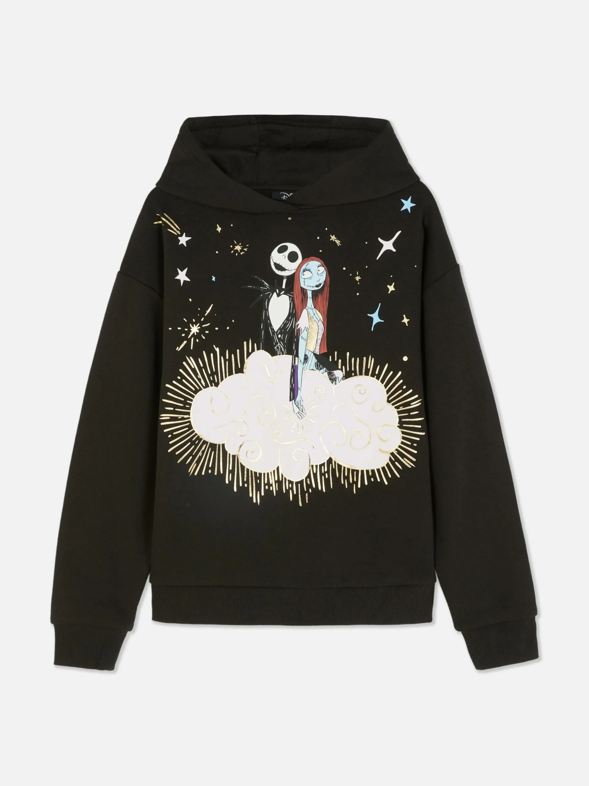 Primark Disney Tim Burton’s The Nightmare Before Christmas Jack & Sally Hoodie Black Outlet