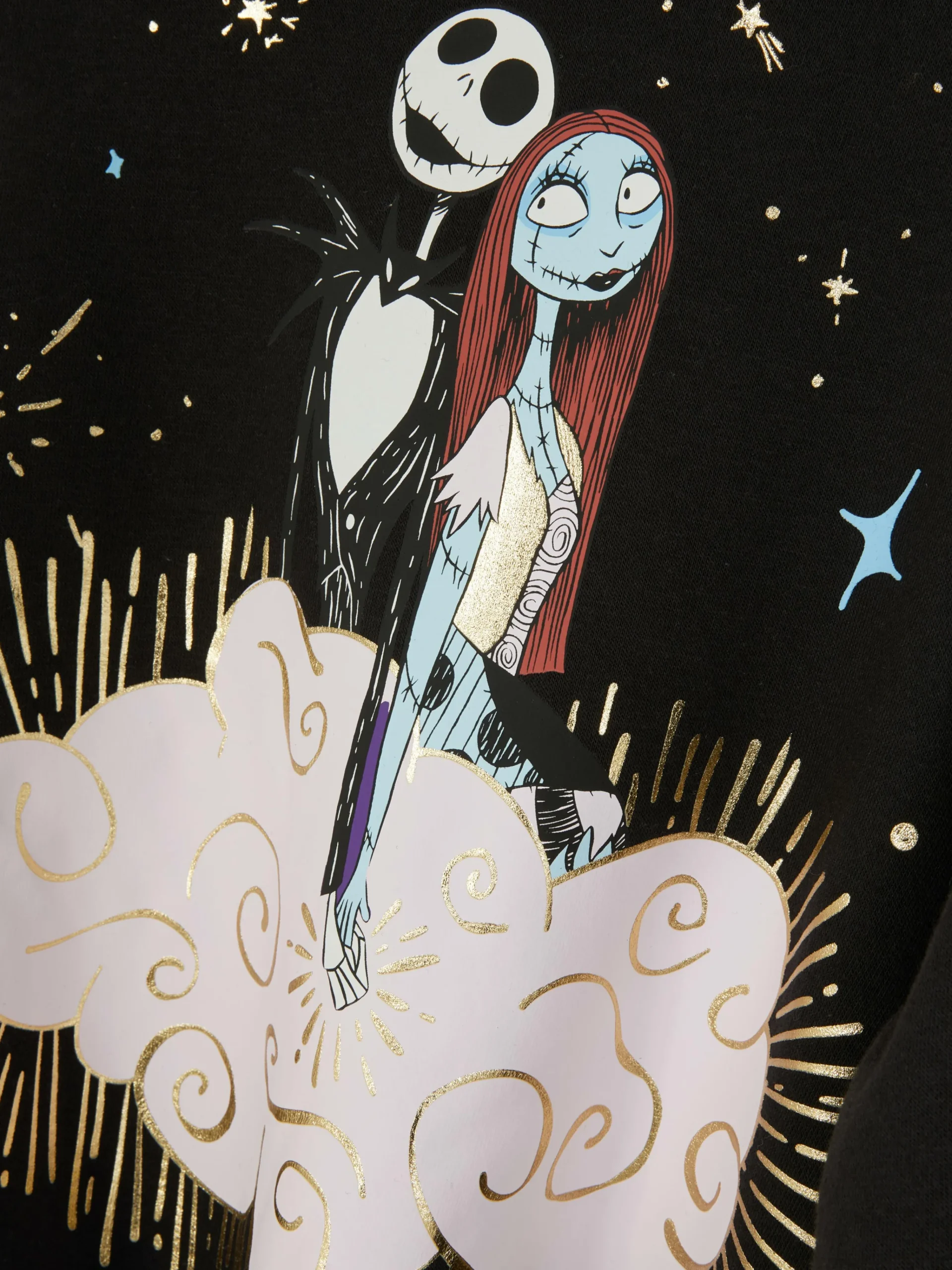 Primark Disney Tim Burton’s The Nightmare Before Christmas Jack & Sally Hoodie Black Outlet