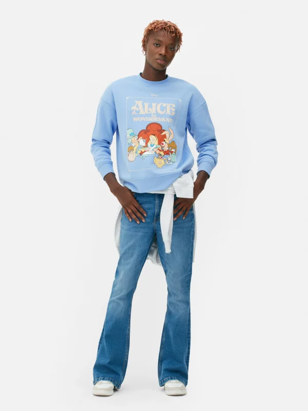 Primark Disney’s Alice In Wonderland Sweatshirt Light Blue Clearance