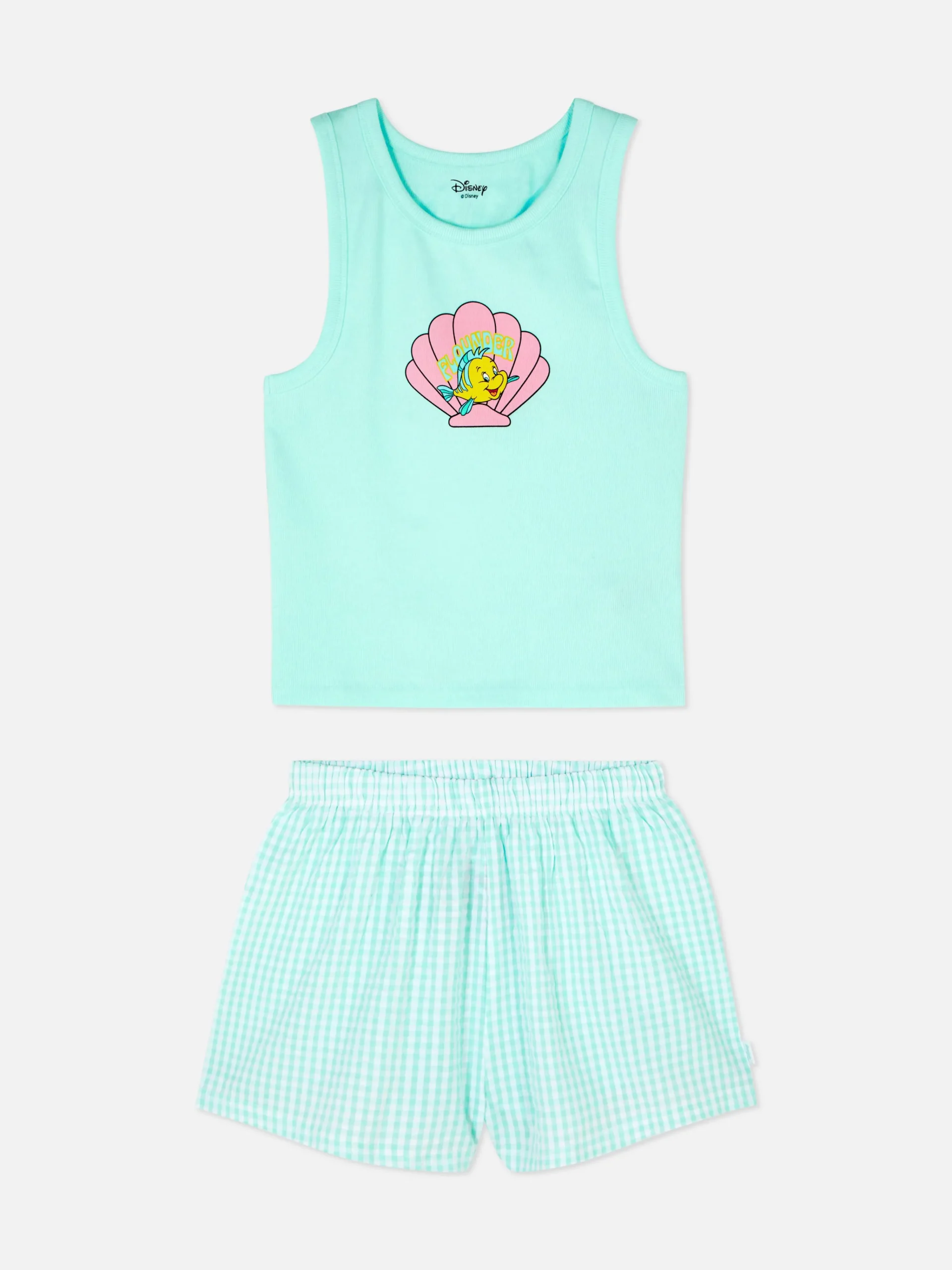 Primark Disney’s Character Shorts Pajamas Aqua Discount