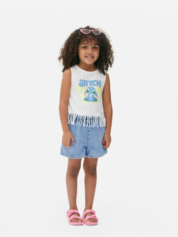 Primark Disney’s Lilo And Stitch Fringed T-Shirt White Sale