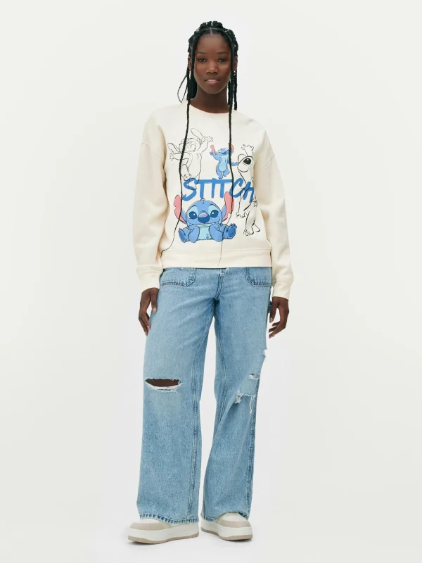 Primark Disney’s Lilo And Stitch Graphic Sweatshirt Beige Sale