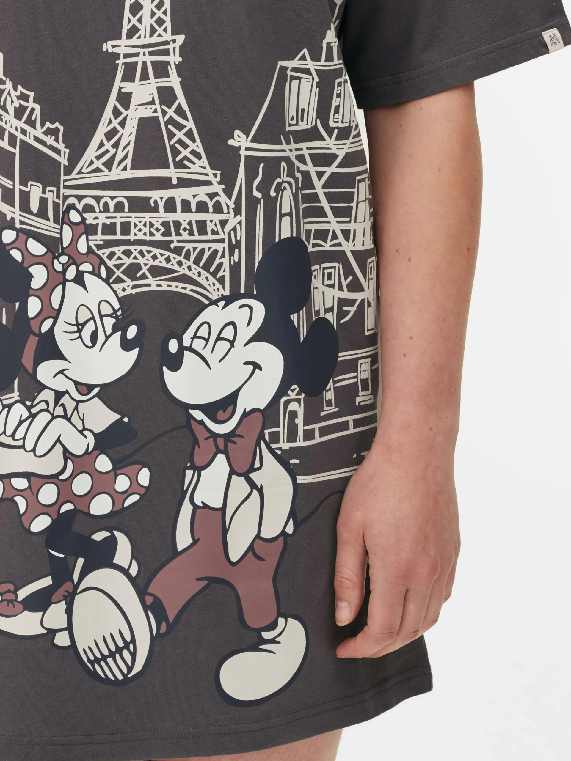Primark Disney’s Mickey And Minnie Mouse Paris Sleep Tee Charcoal Online