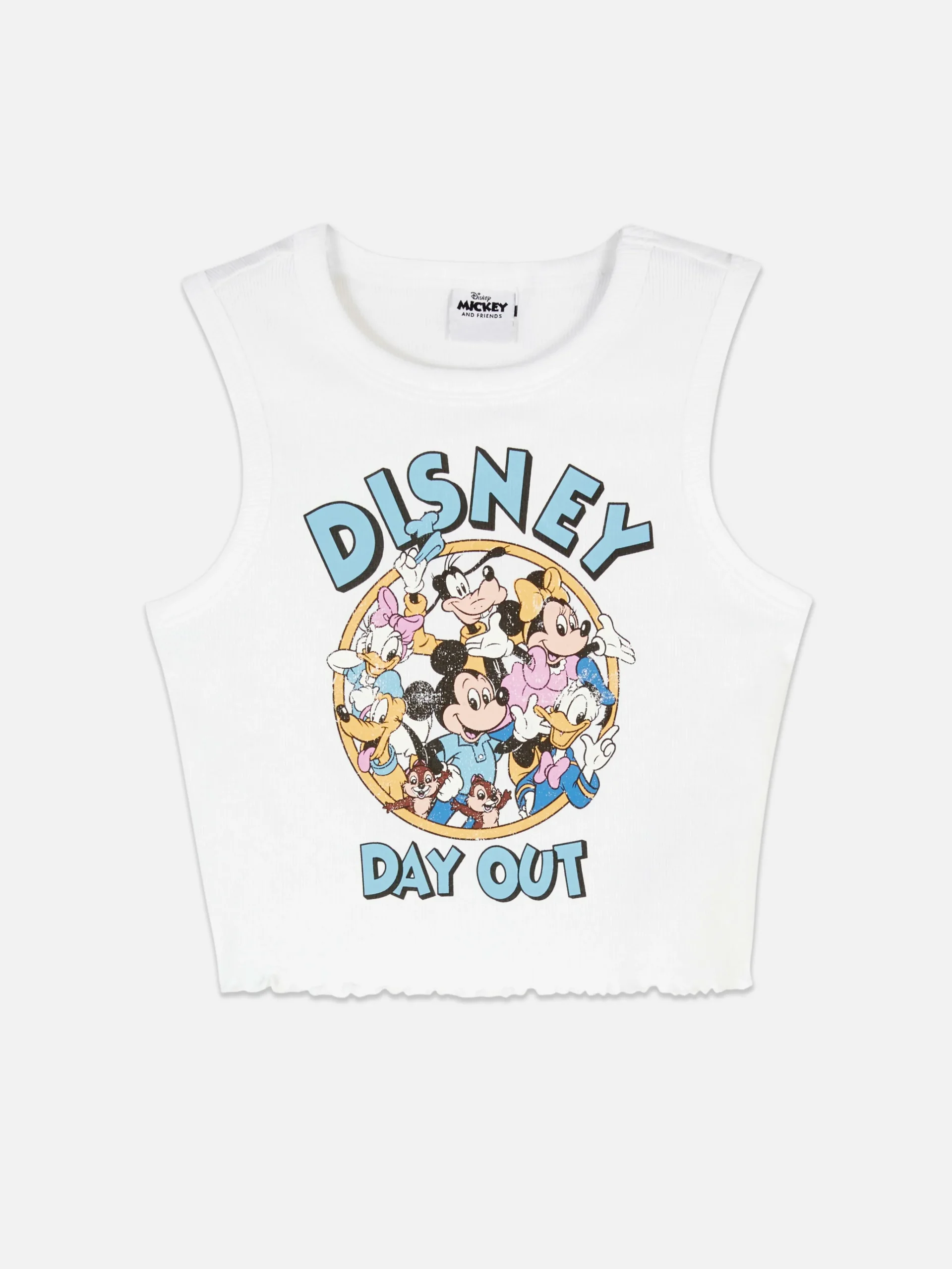 Primark Disney’s Mickey Mouse And Friends Ribbed Tank White Store