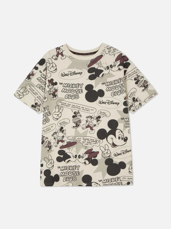 Primark Disney’s Mickey Mouse Printed Pajama Top Taupe Best