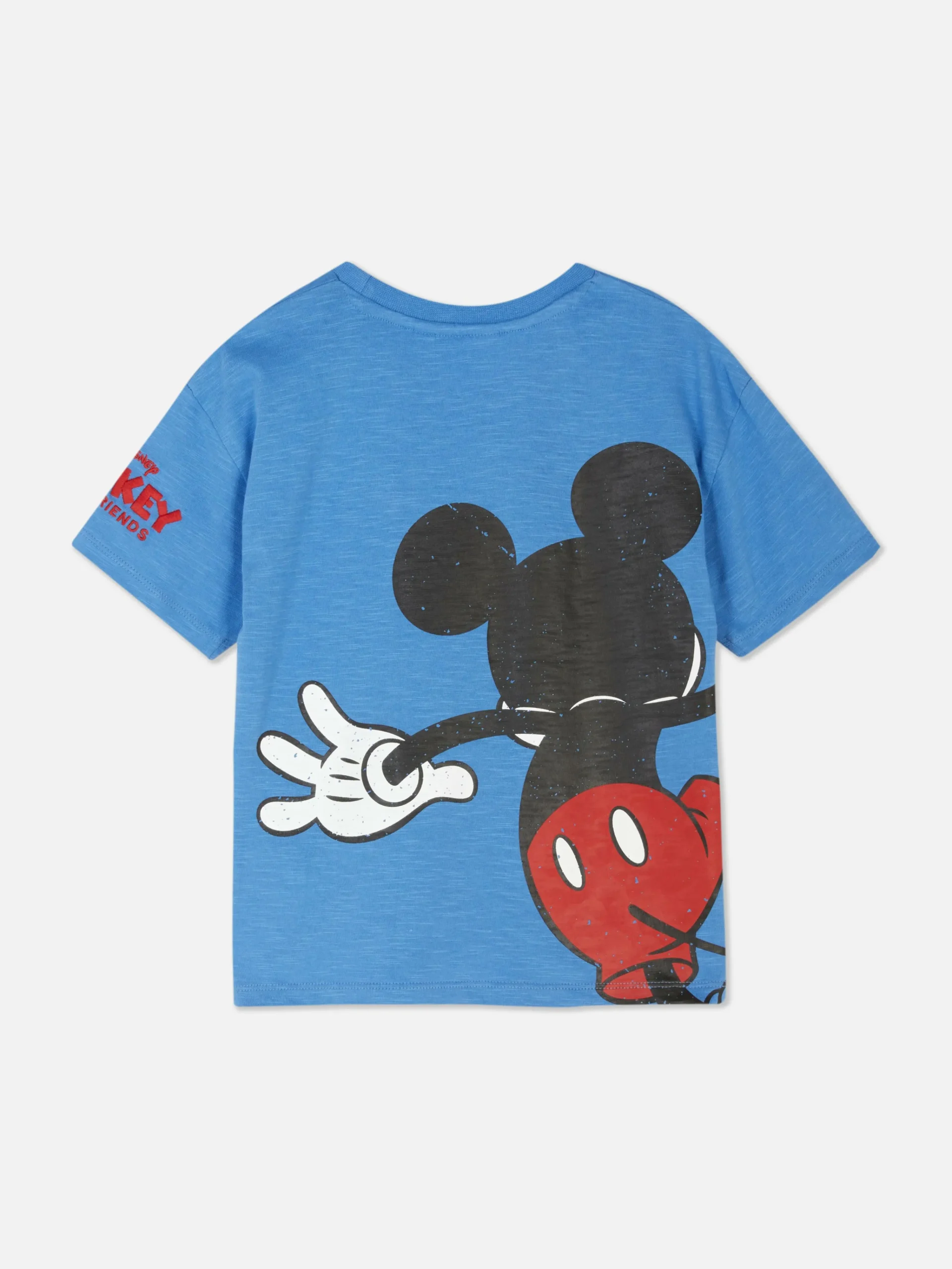 Primark Disney’s Mickey Mouse Printed Slubbed T-Shirt Blue Best