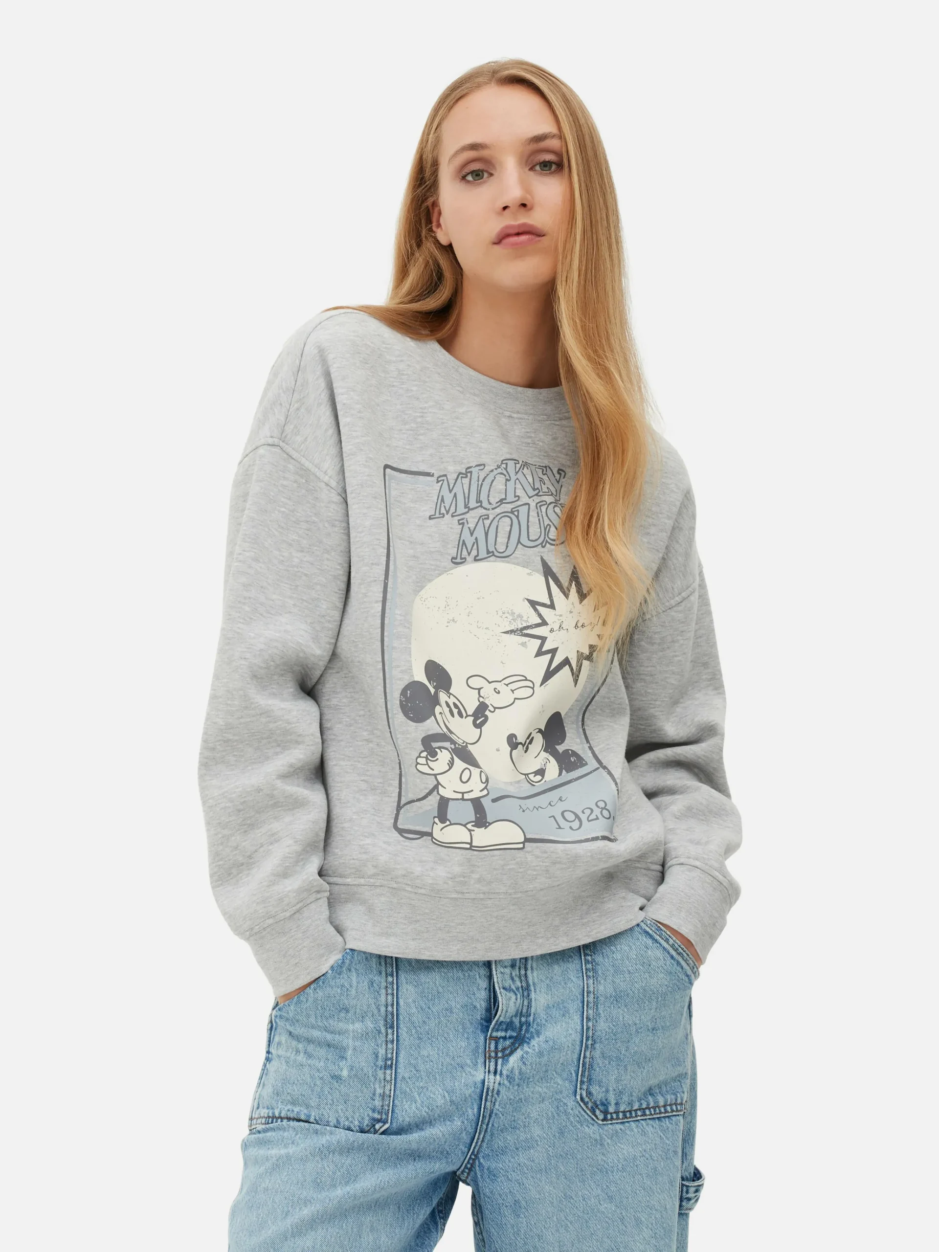 Primark Disney’s Mickey Mouse Sketch Sweatshirt Gray Sale