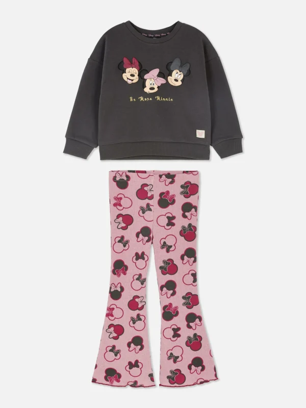 Primark Disney’s Minnie Mouse Crew Neck And Leggings Set Charcoal Cheap