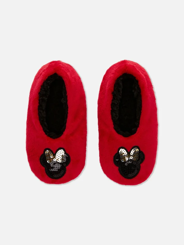 Primark Disney’s Minnie Mouse Footie Slippers Red Best Sale