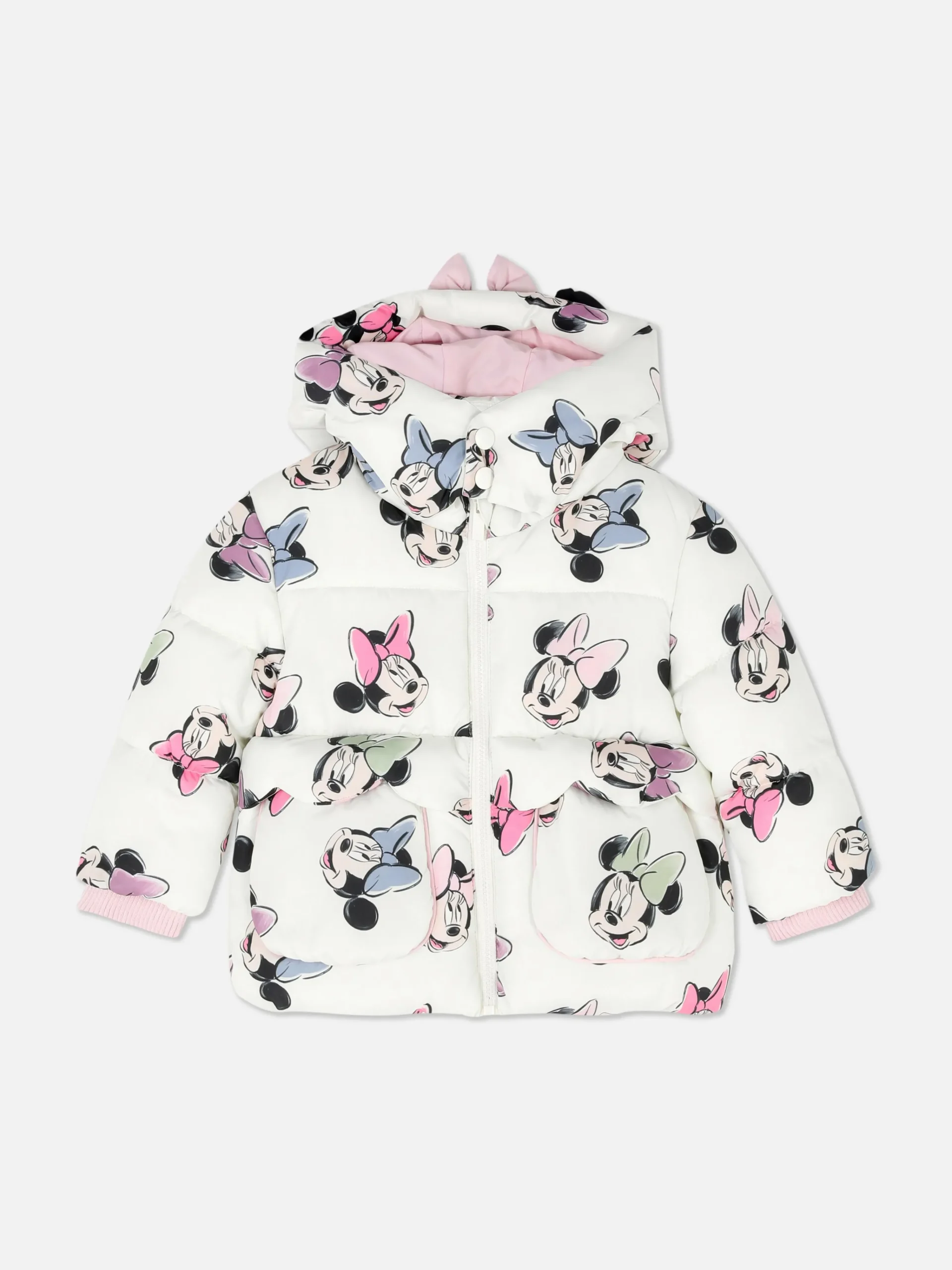 Primark Disney's Minnie Mouse Puffer Jacket Pink Hot