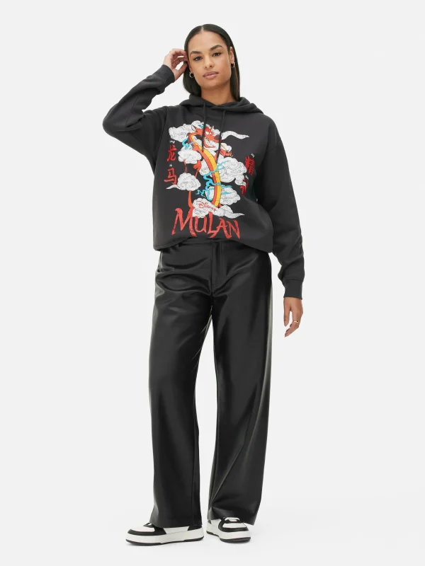 Primark Disney’s Mulan Mushu Printed Hoodie Charcoal Fashion