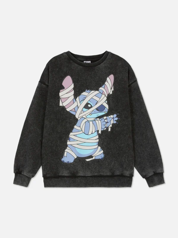 Primark Disney’s Stitch Acid Wash Sweatshirt Charcoal Clearance