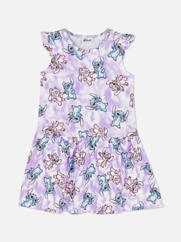 Primark Disney’s Stitch And Angel Cap Sleeve Dress Lilac Sale