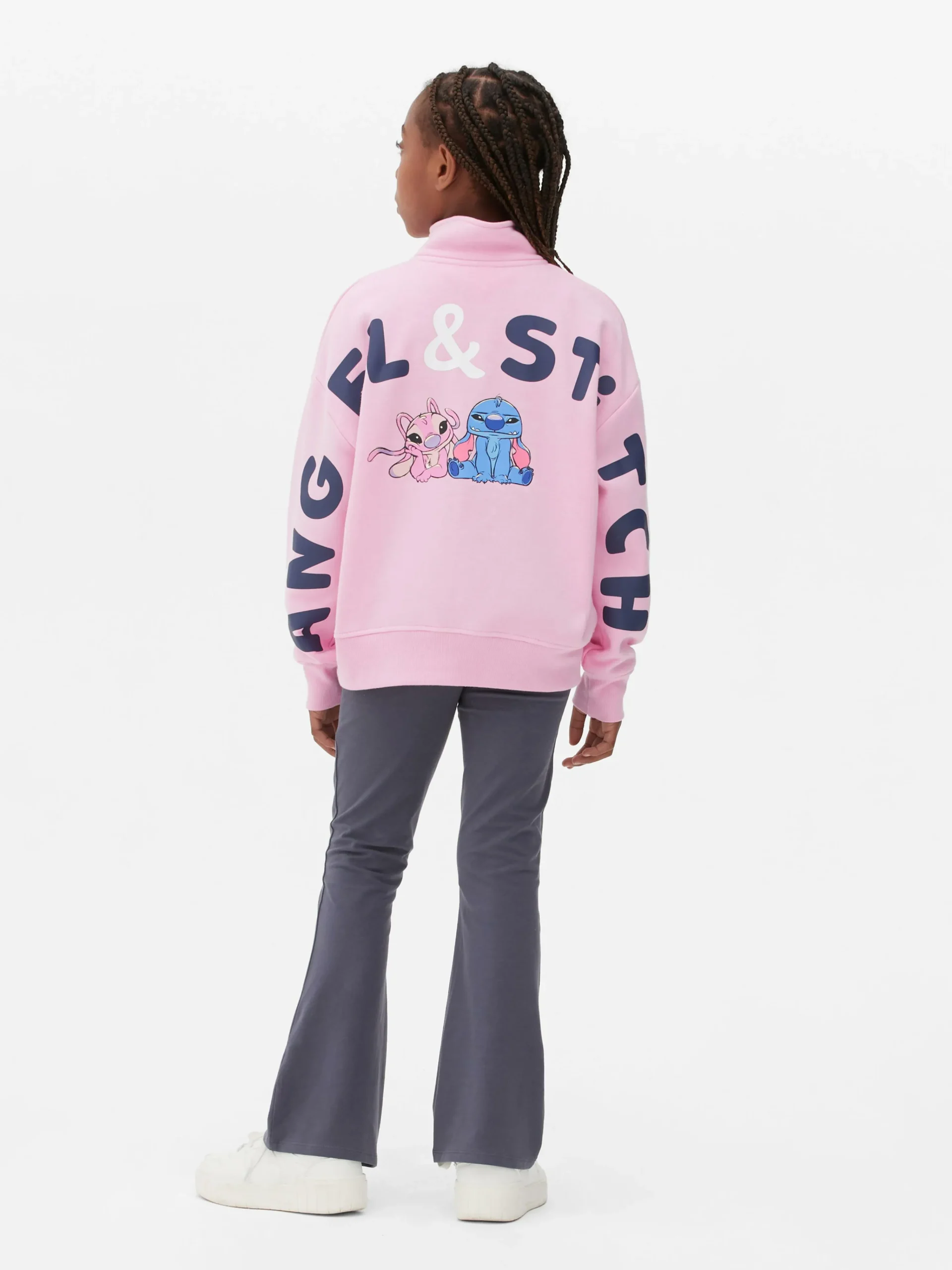 Primark Disney’s Stitch And Angel Half-Zip Pullover Pink Best Sale