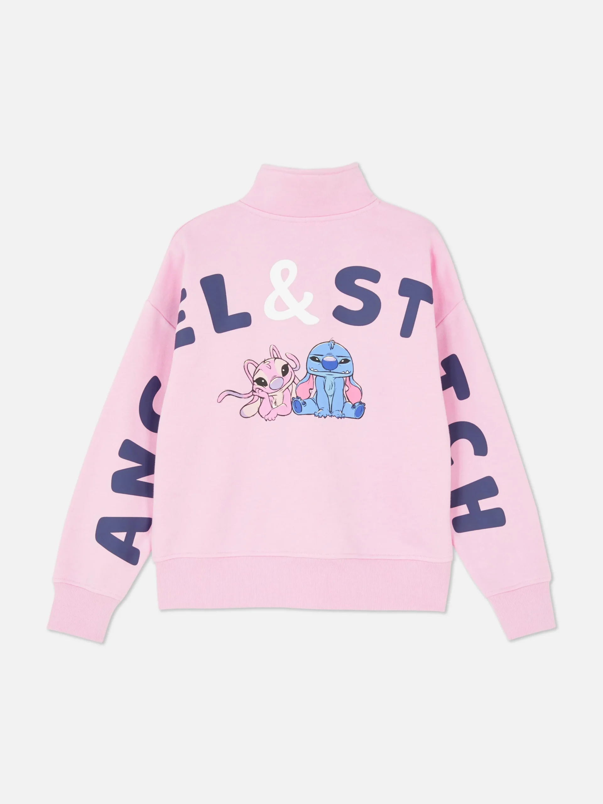 Primark Disney’s Stitch And Angel Half-Zip Pullover Pink Best Sale