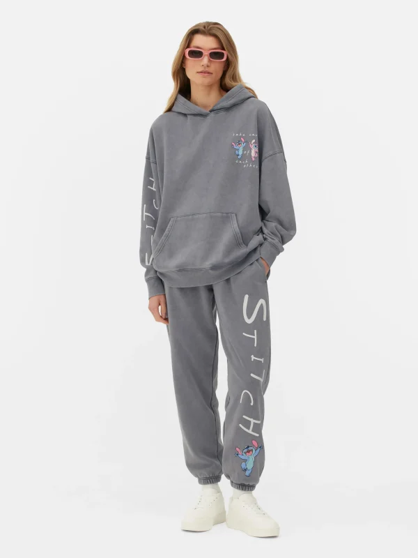 Primark Disney’s Stitch And Angel Pullover Hoodie Charcoal Best