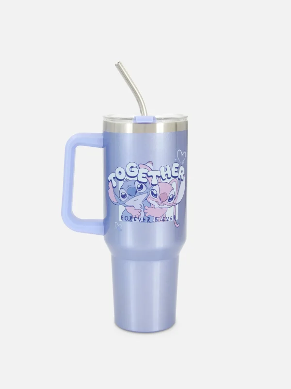 Primark Disney's Stitch And Angel Travel Mug Purple Fashion