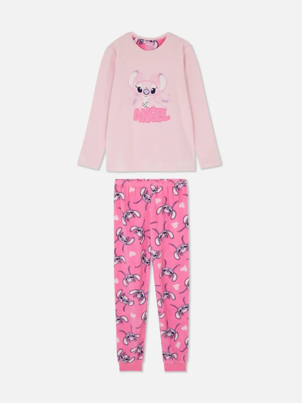 Primark Disney's Stitch Angel Pajama Set Pink New