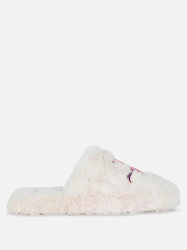 Primark Disney’s Stitch Fluffy Mule Slippers Beige Sale