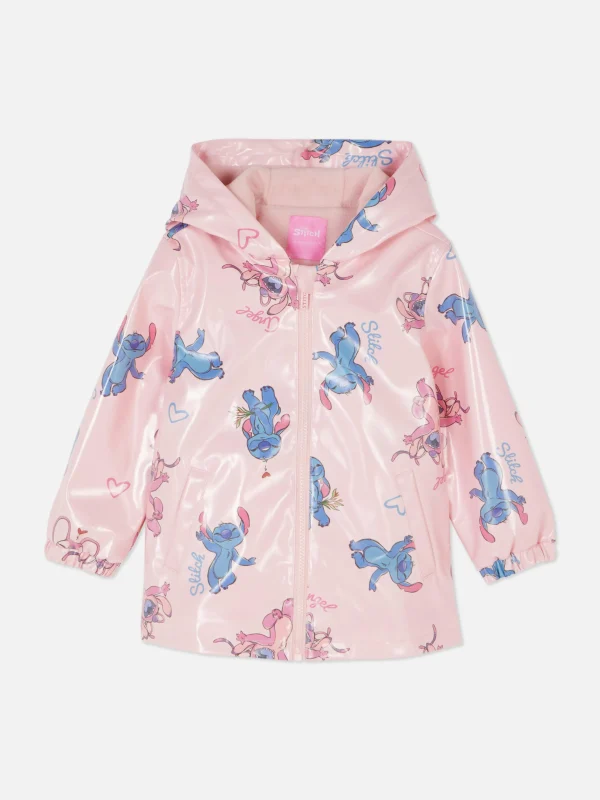 Primark Disney’s Stitch Rain Jacket Pink New