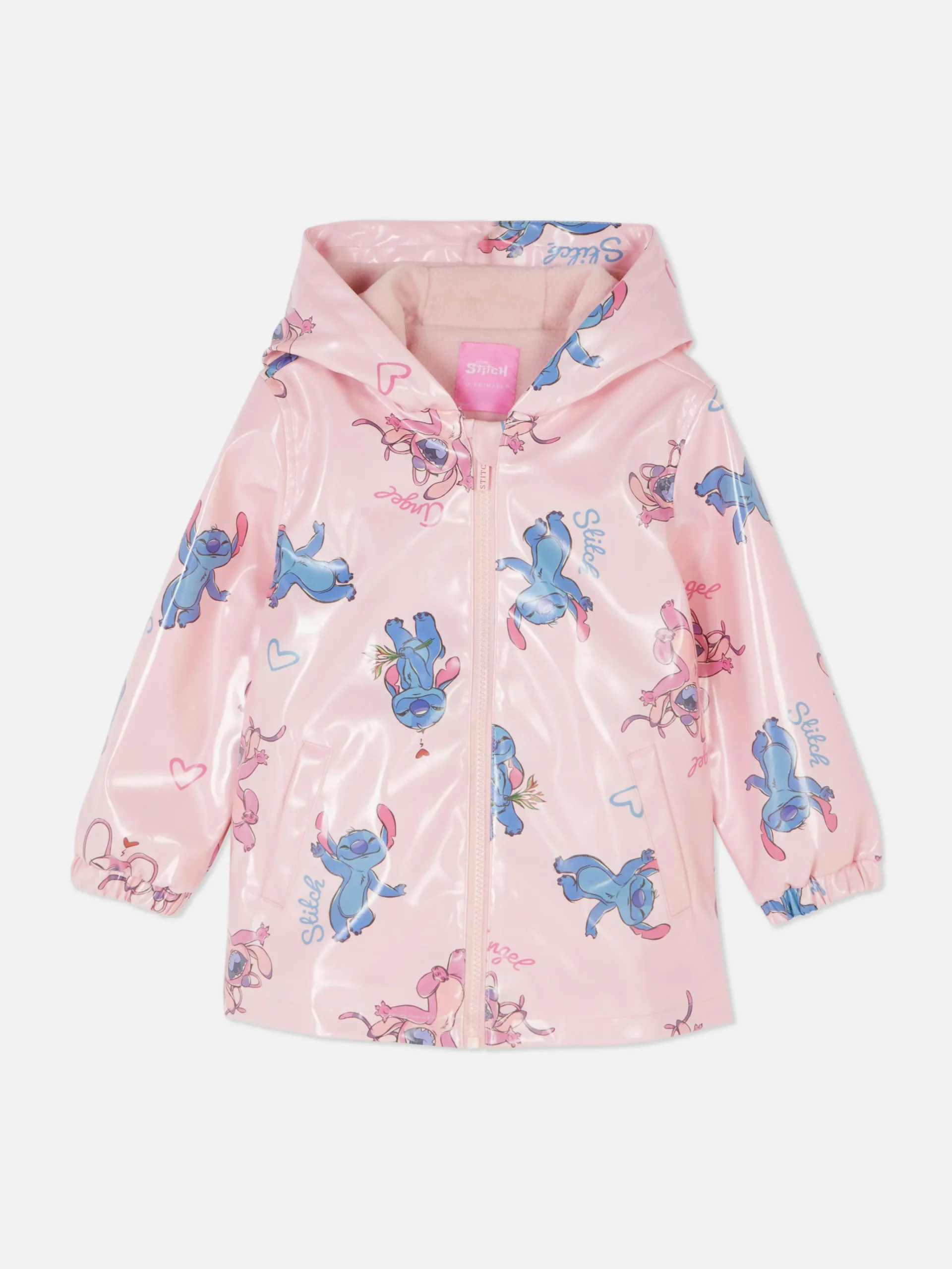 Primark Disney’s Stitch Rain Jacket Pink New