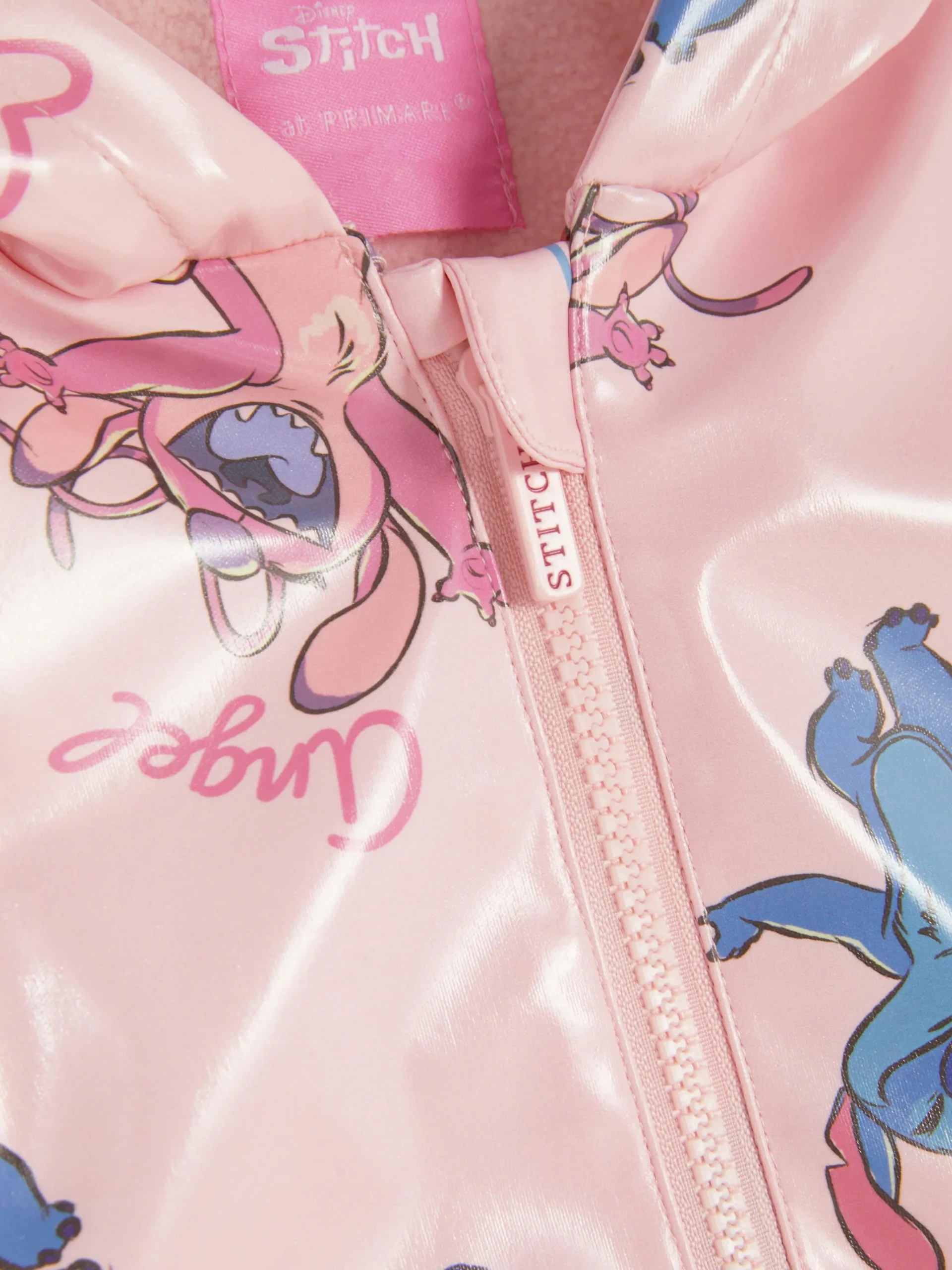 Primark Disney’s Stitch Rain Jacket Pink New