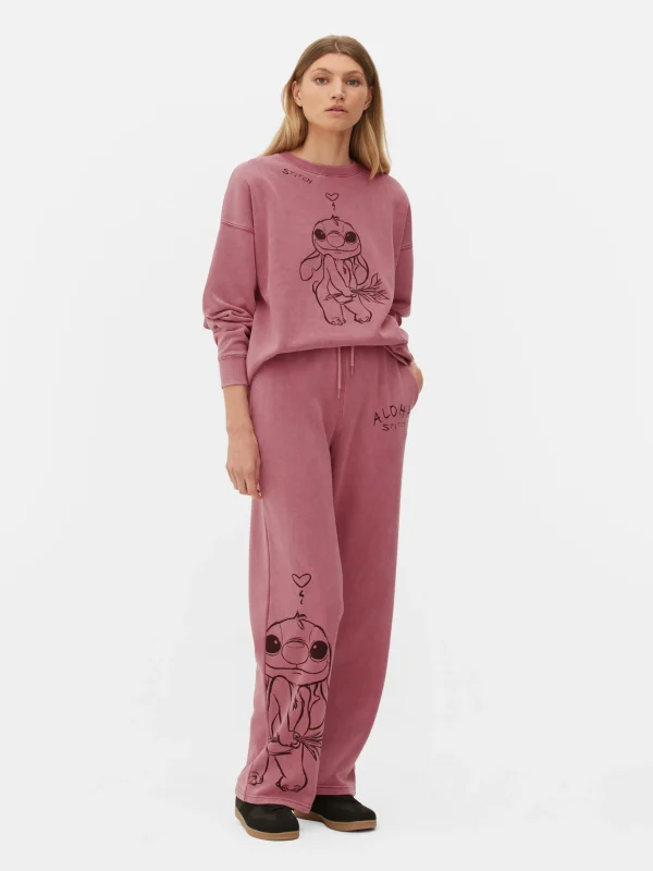 Primark Disney’s Stitch Straight Joggers Pink Cheap