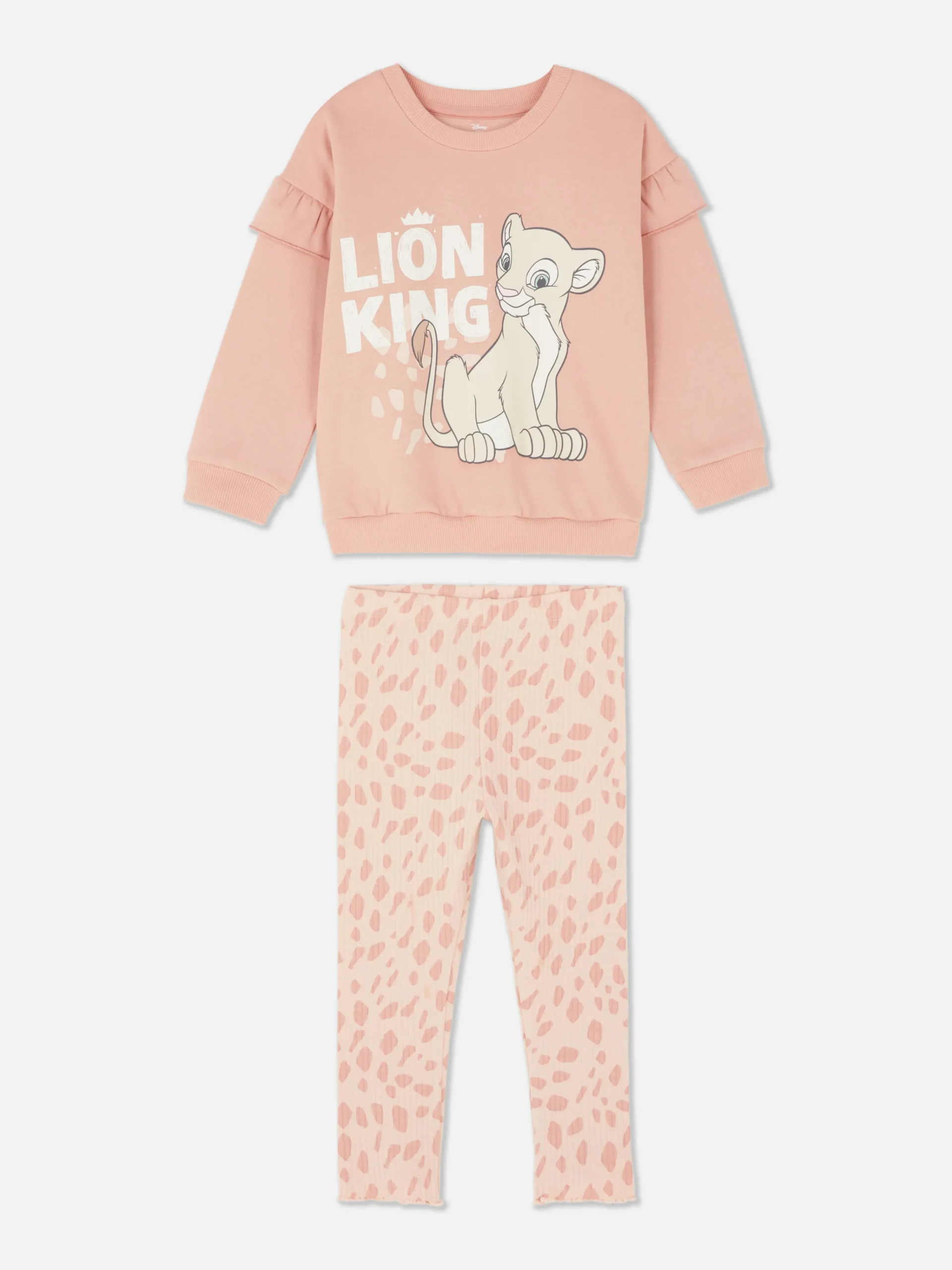 Primark Disney’s The Lion King 30th Anniversary Nala Crew Neck And Leggings Set Pink New