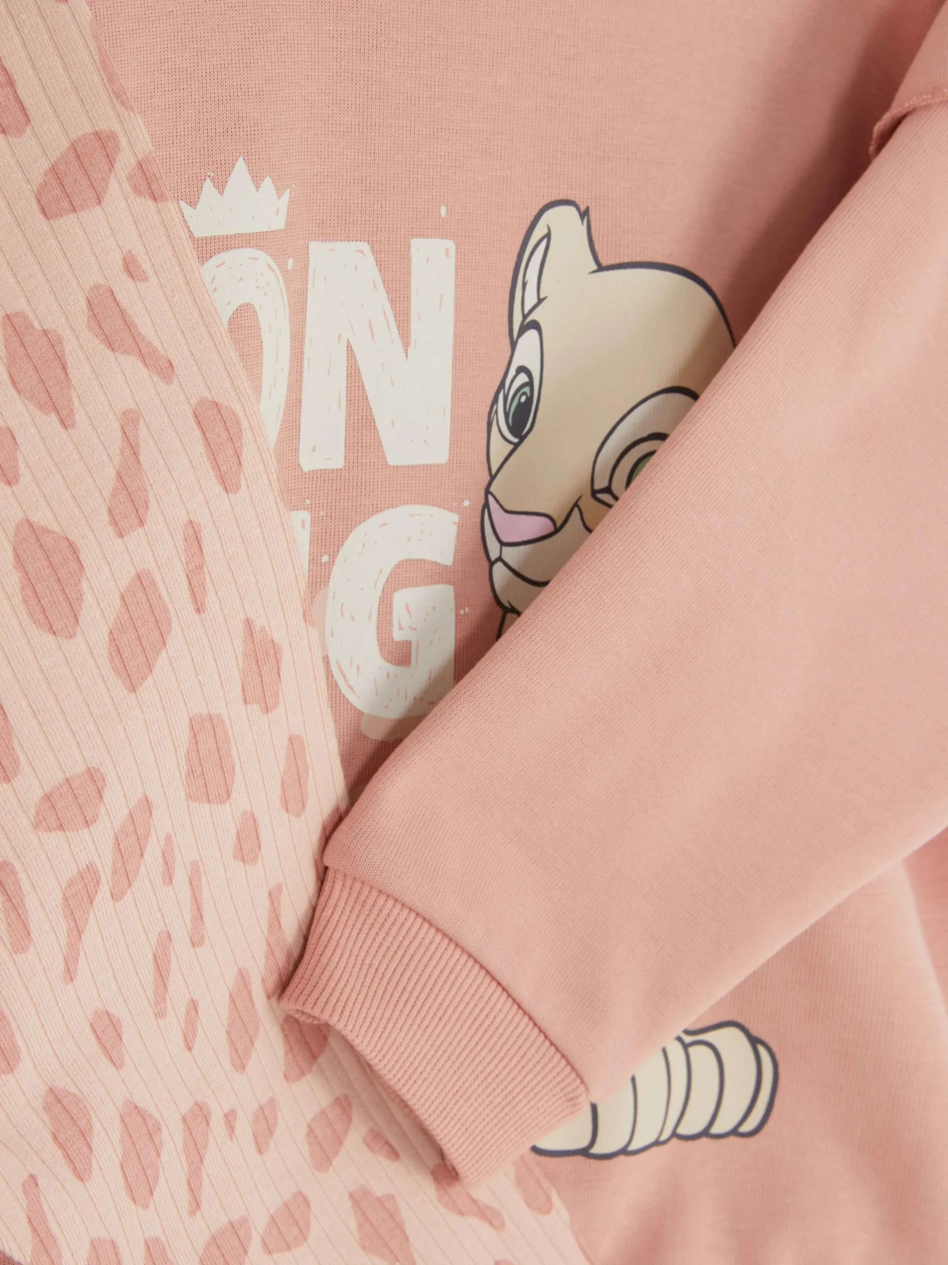 Primark Disney’s The Lion King 30th Anniversary Nala Crew Neck And Leggings Set Pink New