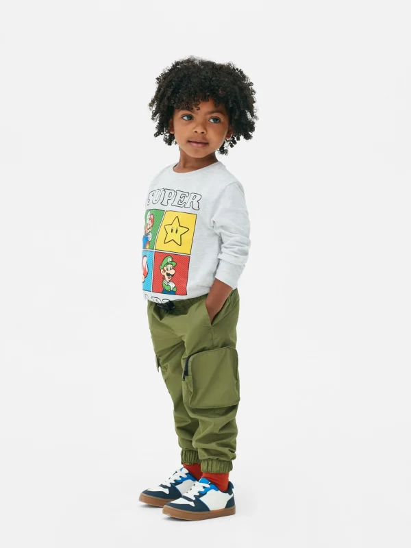 Primark Drawstring Cargo Pants Olive Hot