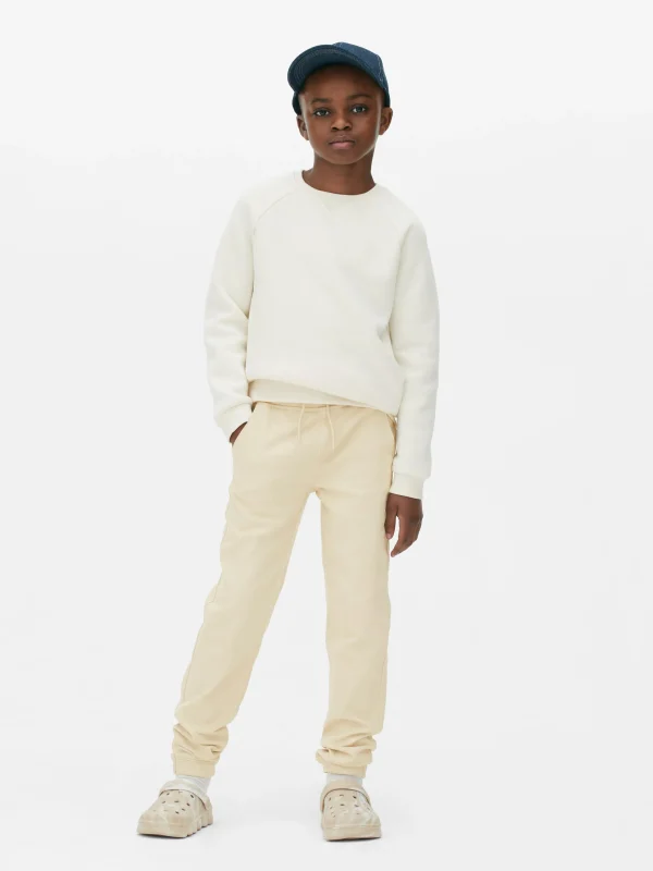 Primark Drawstring Denim Joggers Ivory Fashion