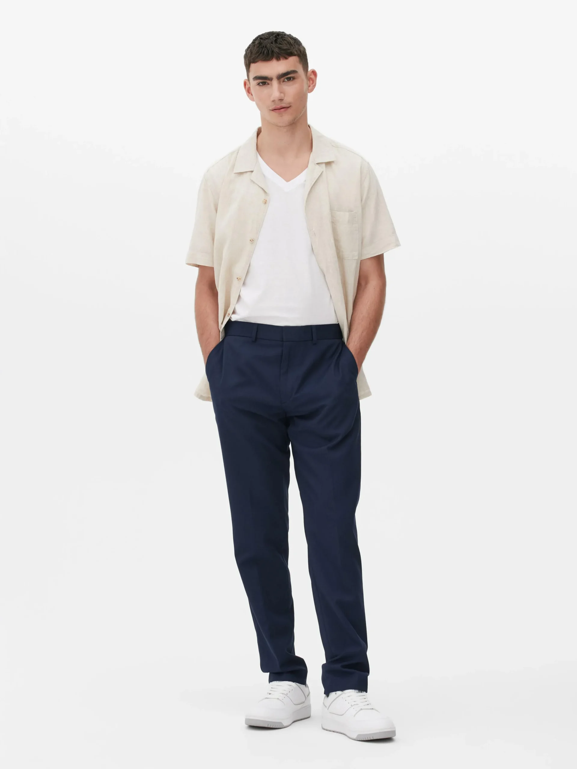 Primark Dressy Twill Pants Navy Online