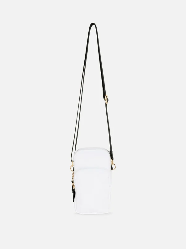 Primark Dual Pocket Phone Bag White New