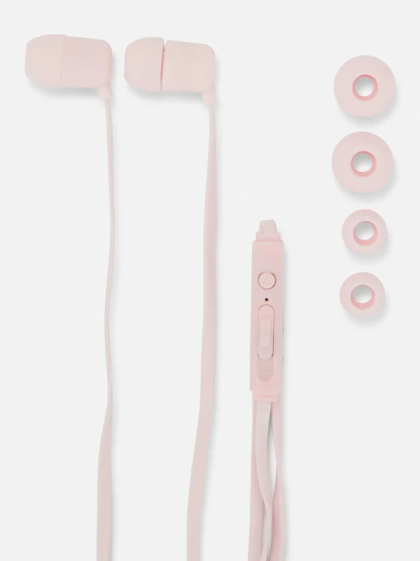 Primark Earphones With Mic Pink Best