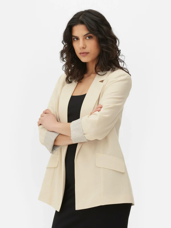 Primark Edge-to-Edge Tailored Blazer Ivory Best Sale