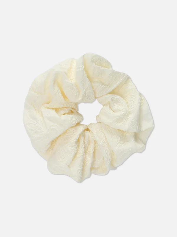 Primark Embroidered Scrunchie Natural Sale