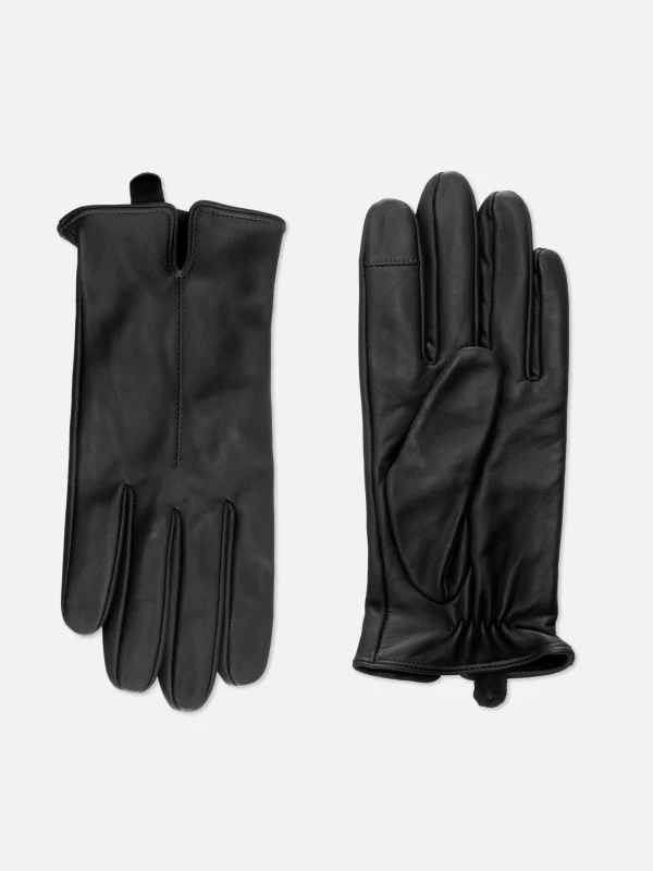 Primark Essential Leather Gloves Black Online