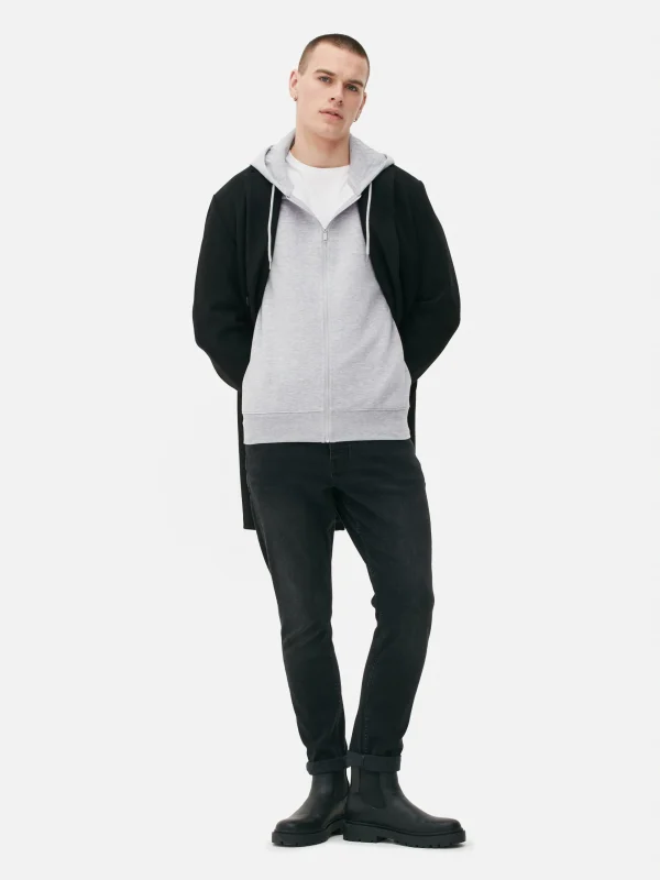 Primark Essential Zip-Through Hoodie Gray New