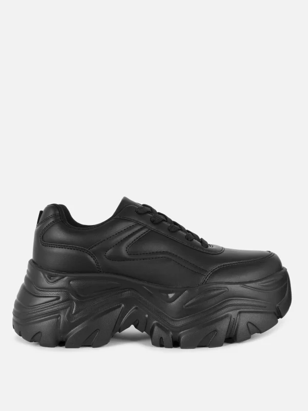 Primark Extreme Platform Sneakers Black Fashion