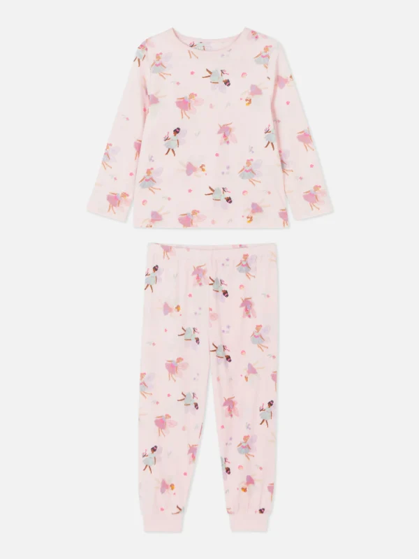 Primark Fairy Velour Long Pyjamas Light Pink Best Sale