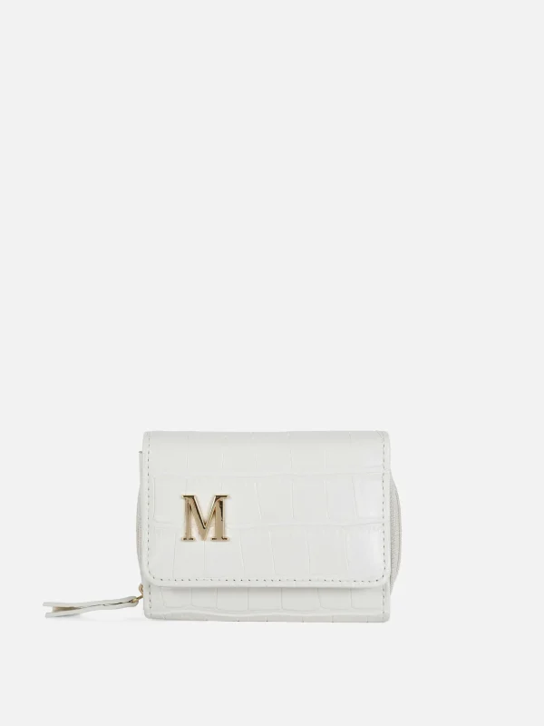 Primark Faux Croc Initial Purse Ivory Best