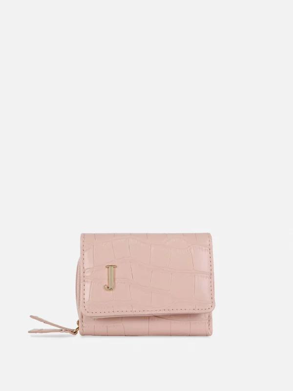 Primark Faux Croc Initial Purse Blush New