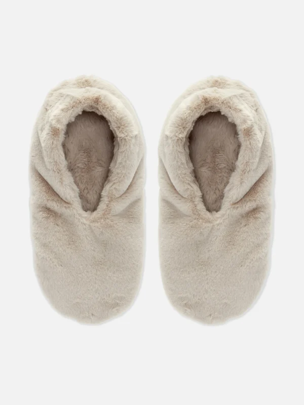 Primark Faux Fur Slipper Socks Mocha Best