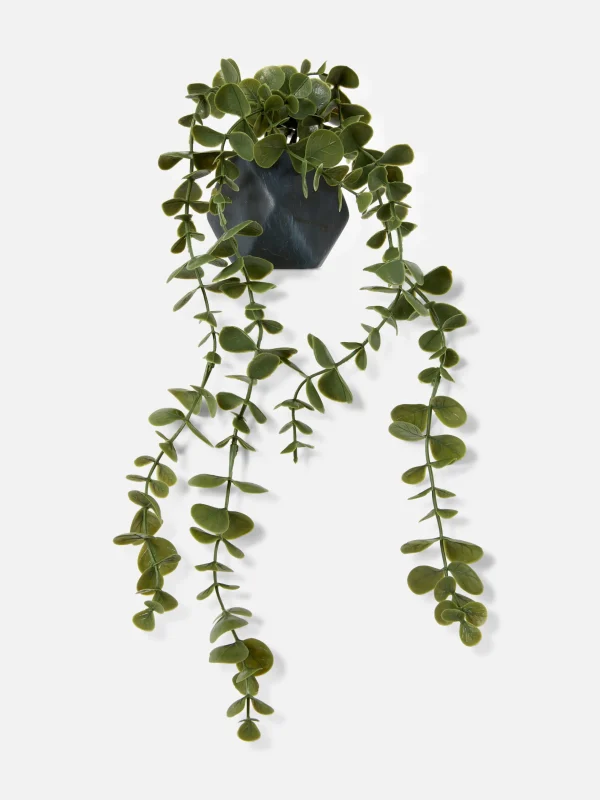 Primark Faux Hanging Succulent In Geometric Pot Black Best Sale
