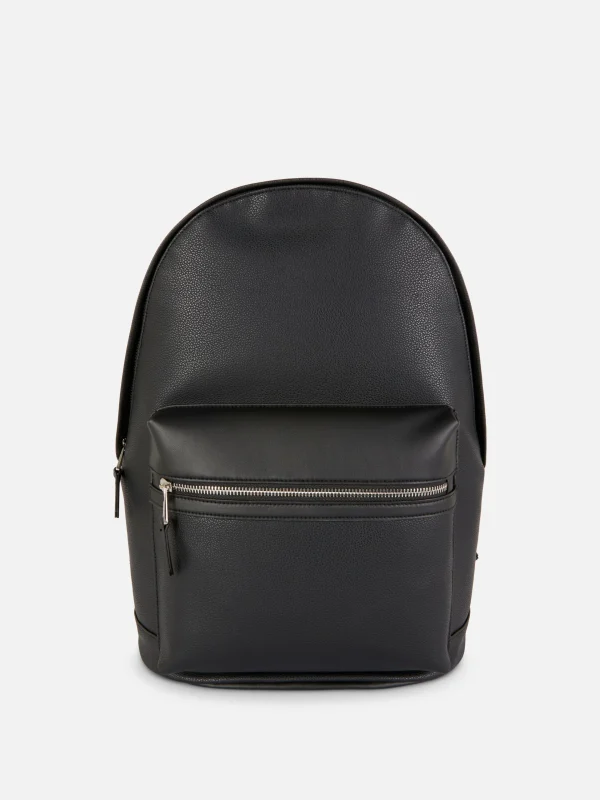 Primark Faux Leather Backpack Black Store