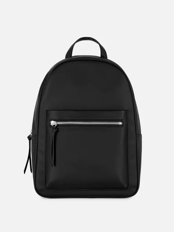 Primark Faux Leather Backpack Black Hot